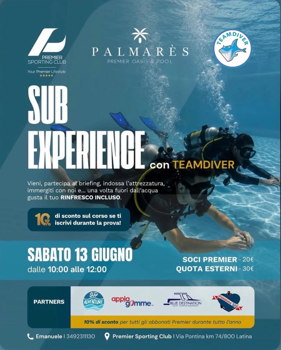 SUB Experience con TeamDiver